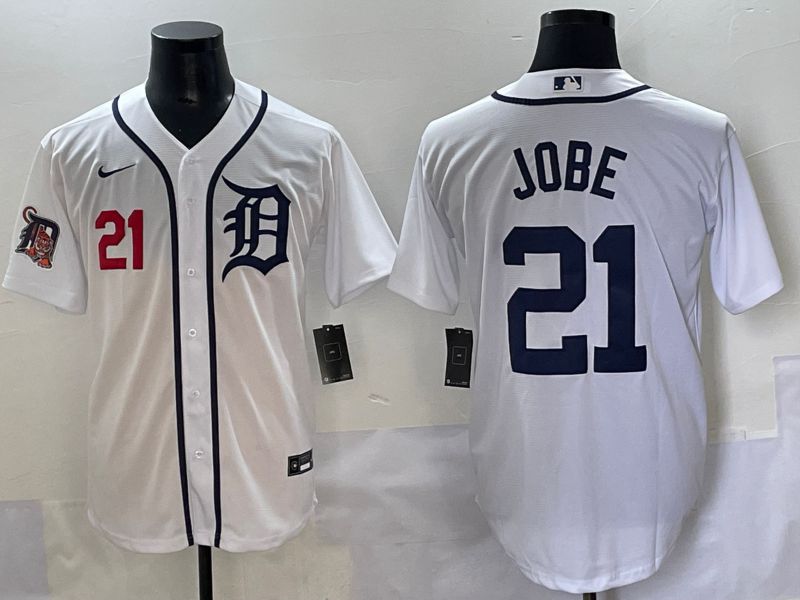 Men 2025 Detroit Tigers 21 Jobe White Game Nike MLB Jersey style 7